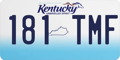KY license plate 181TMF