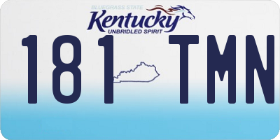 KY license plate 181TMN