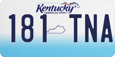 KY license plate 181TNA