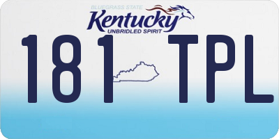 KY license plate 181TPL