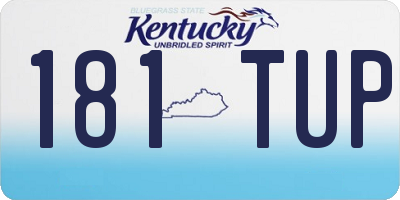KY license plate 181TUP