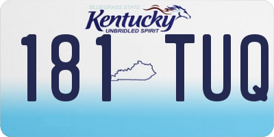 KY license plate 181TUQ