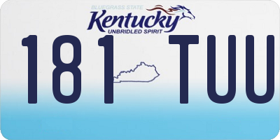 KY license plate 181TUU