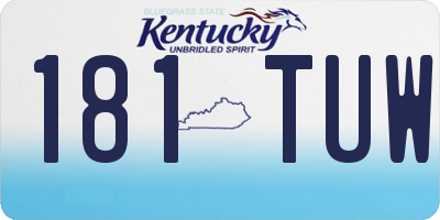 KY license plate 181TUW