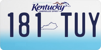 KY license plate 181TUY
