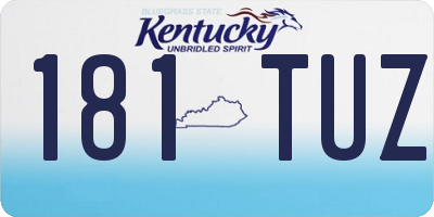 KY license plate 181TUZ