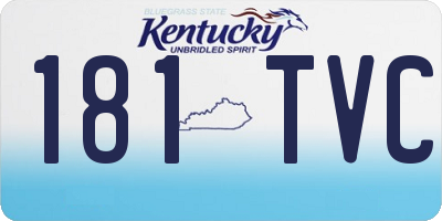 KY license plate 181TVC