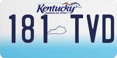 KY license plate 181TVD