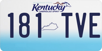 KY license plate 181TVE