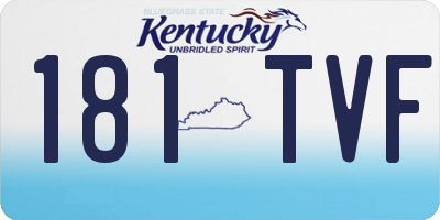 KY license plate 181TVF