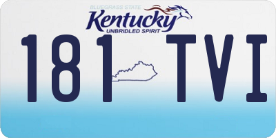 KY license plate 181TVI