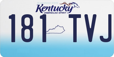 KY license plate 181TVJ