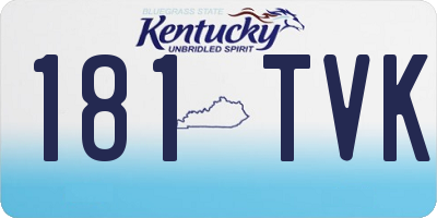KY license plate 181TVK