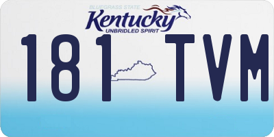KY license plate 181TVM