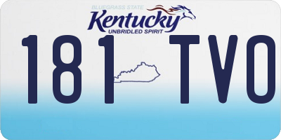 KY license plate 181TVO