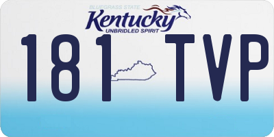 KY license plate 181TVP