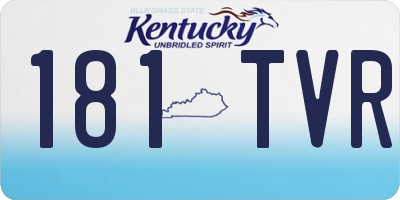 KY license plate 181TVR