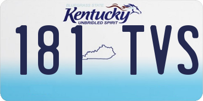 KY license plate 181TVS