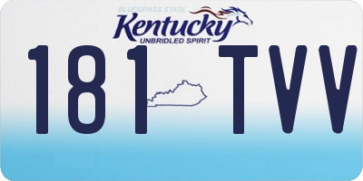 KY license plate 181TVV