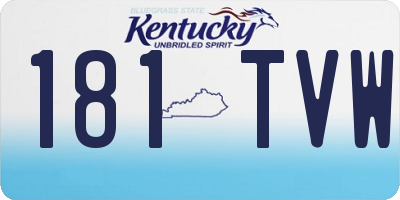 KY license plate 181TVW