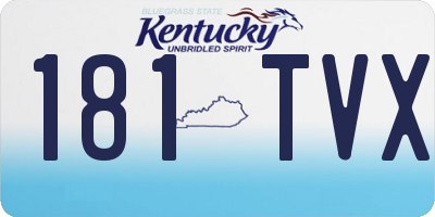 KY license plate 181TVX