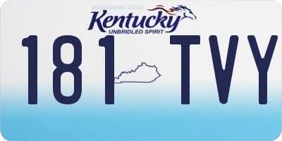 KY license plate 181TVY