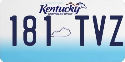 KY license plate 181TVZ