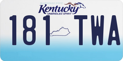 KY license plate 181TWA