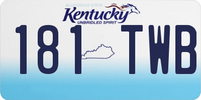 KY license plate 181TWB