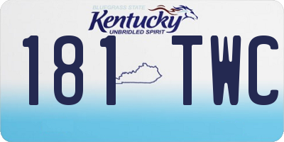 KY license plate 181TWC