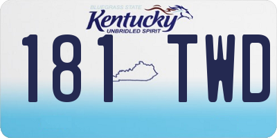 KY license plate 181TWD