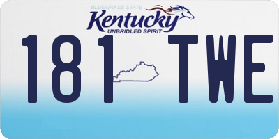 KY license plate 181TWE
