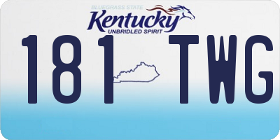 KY license plate 181TWG