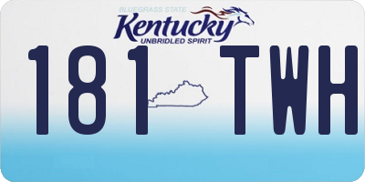KY license plate 181TWH