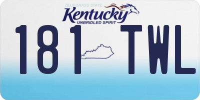 KY license plate 181TWL