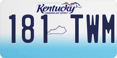 KY license plate 181TWM