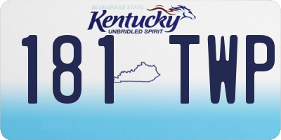 KY license plate 181TWP
