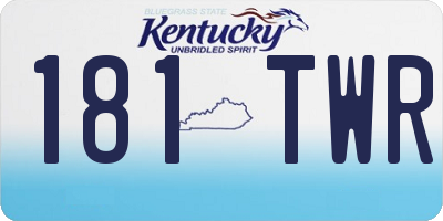 KY license plate 181TWR