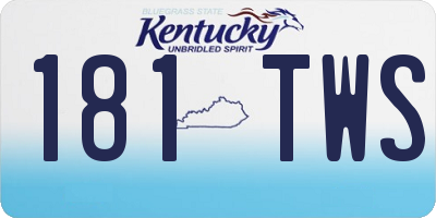 KY license plate 181TWS