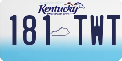 KY license plate 181TWT