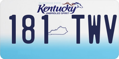 KY license plate 181TWV