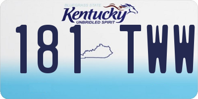 KY license plate 181TWW