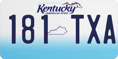 KY license plate 181TXA
