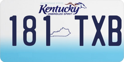 KY license plate 181TXB