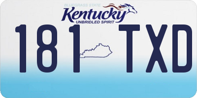 KY license plate 181TXD
