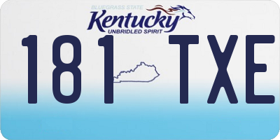KY license plate 181TXE