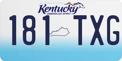 KY license plate 181TXG