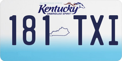 KY license plate 181TXI