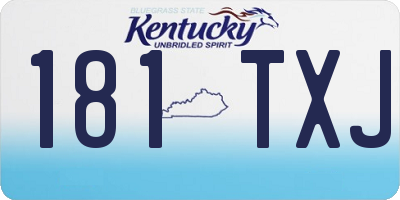 KY license plate 181TXJ