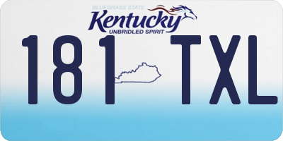 KY license plate 181TXL